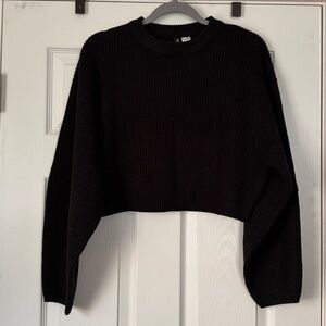 Black cropped sweater